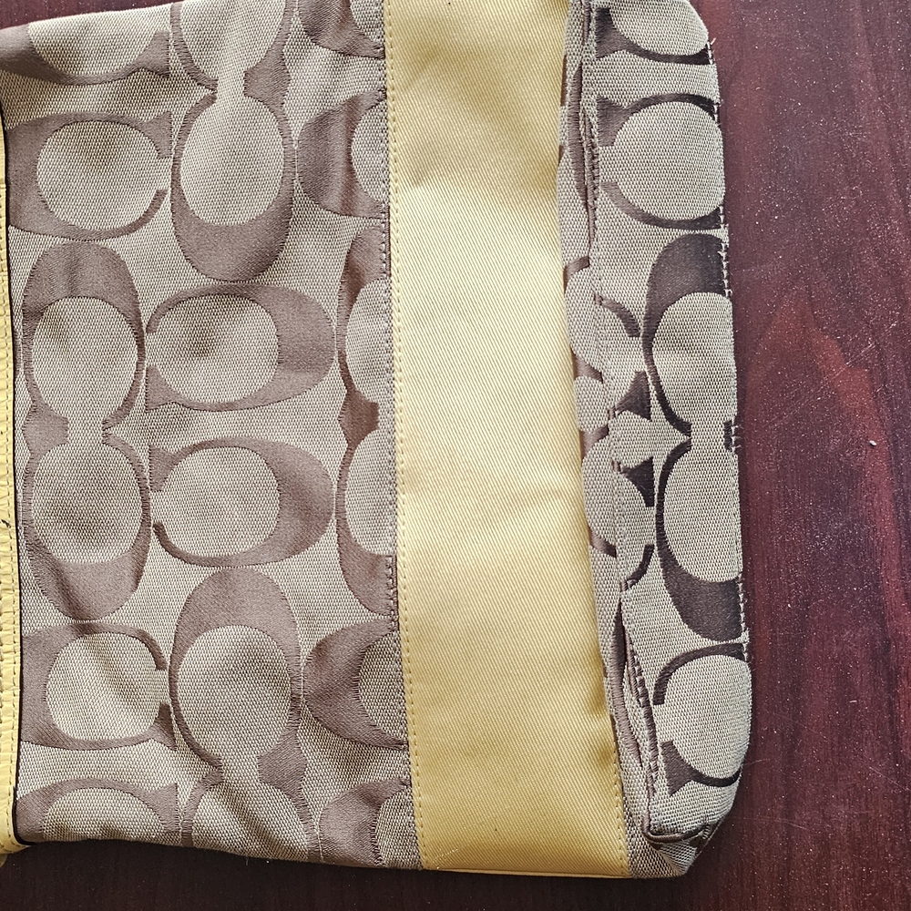 Coach Tan and Brown Tote Bag